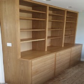 Oak Drawer & Shelf Unit